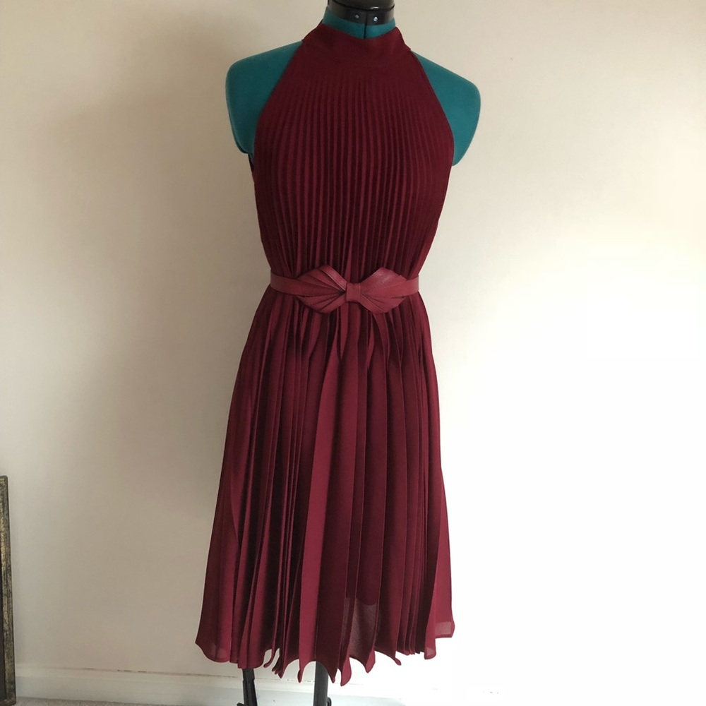 Pleated cocktail dress
